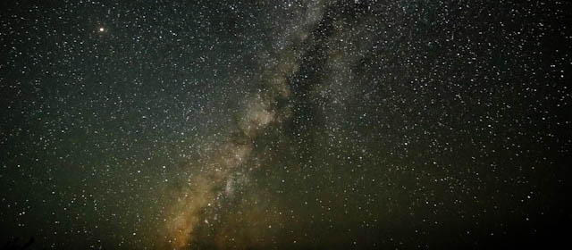 Milky way across the night sky