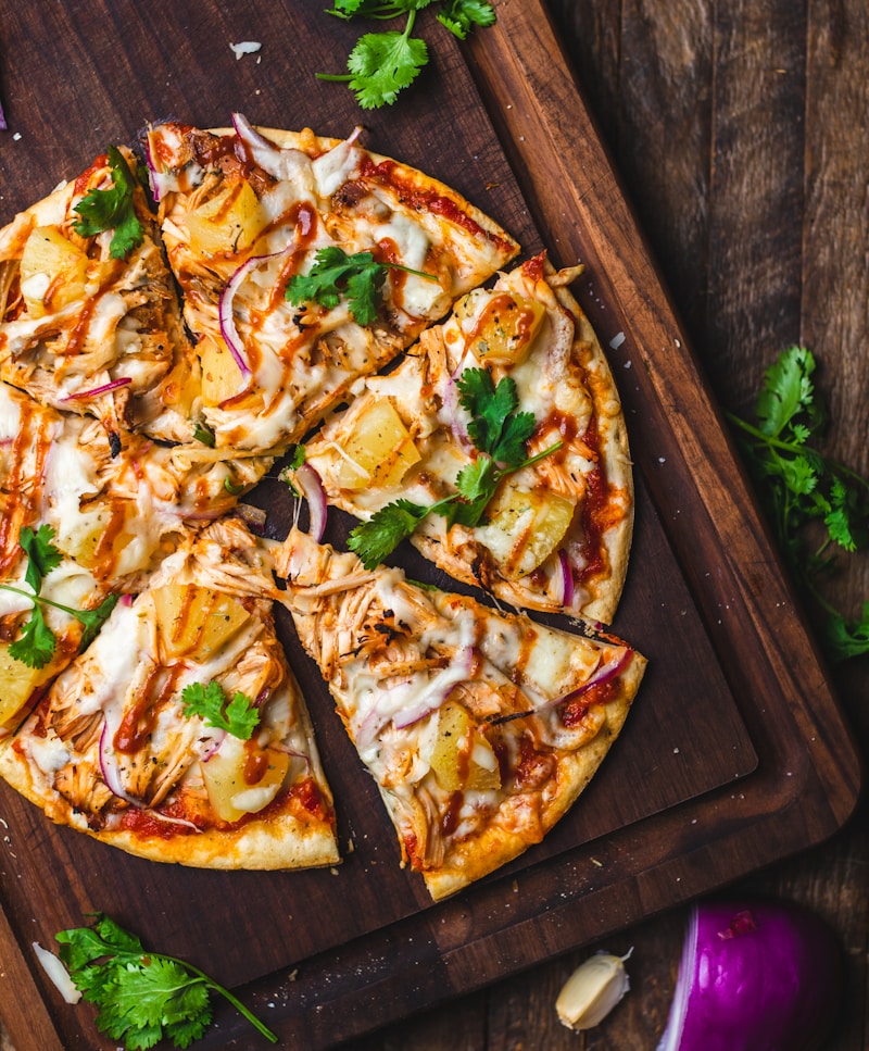 Homemade pizza with fresh toppings