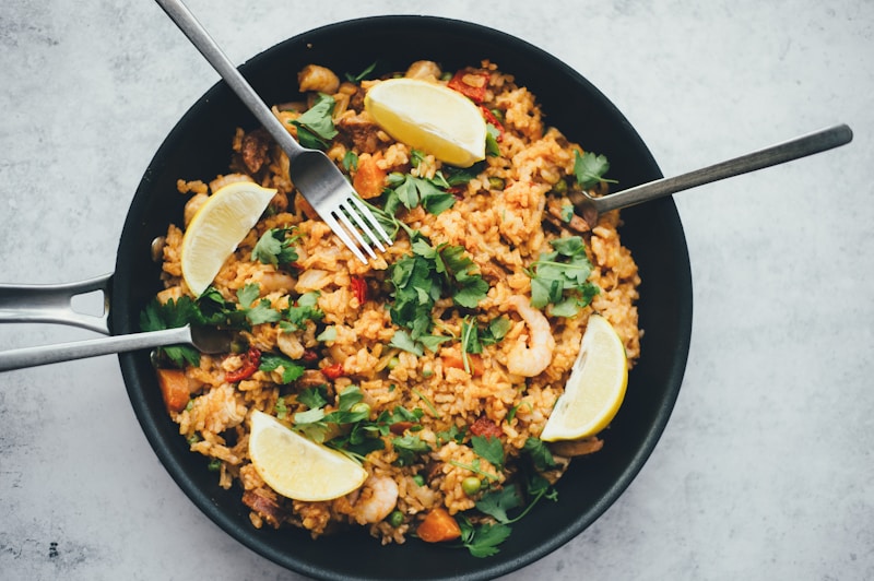 Vegetable stir fry in a wok